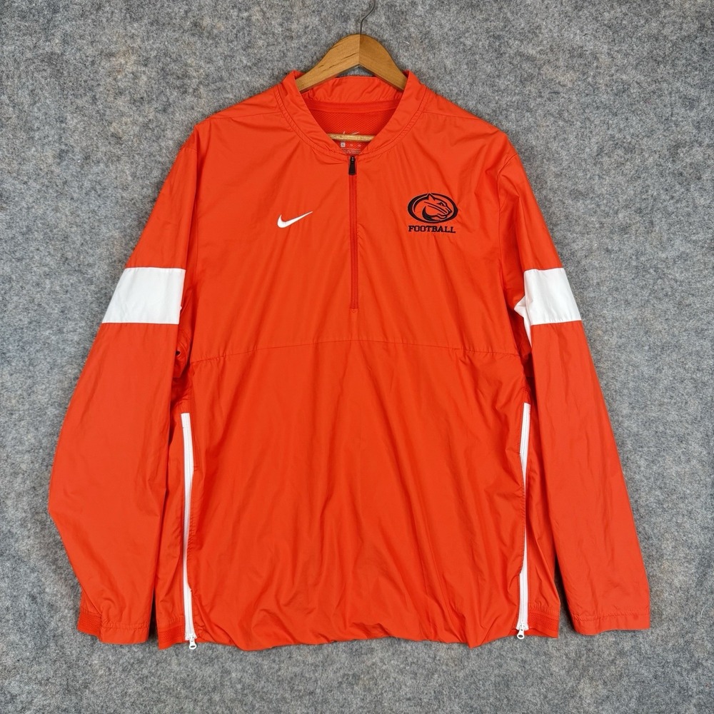 Nike Houston Cougars Jacket Mens XL Orange 1/2 Zip Golf Windbreaker Old Logo